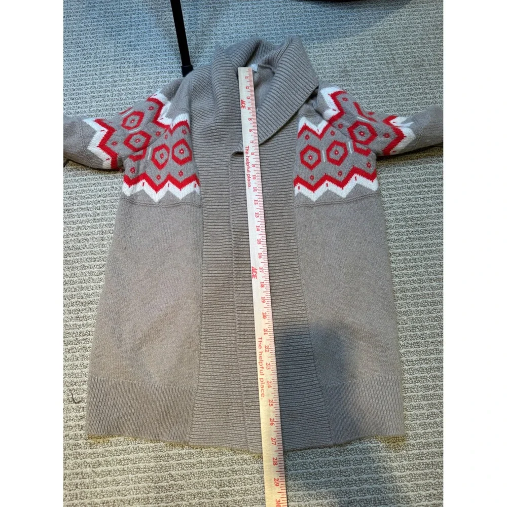 Banana Republic Womens Small‎ 100% Cashmere Fair Isle Shawl Cardigan Sweater
